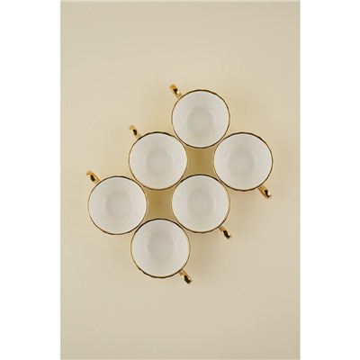 Чайный сервиз SL Home «Гарда», 12 предметов: 6 чашек 200 мл, 6 блюдец d=15 см, белый с золотом