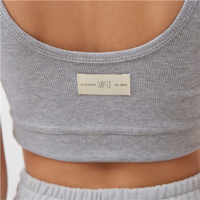 Топ укороченный женский Mist Old School, размер 44, серый