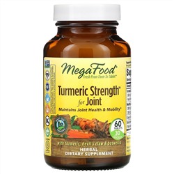 MegaFood, Turmeric Strength, средство для поддержки здоровья суставов, 60 таблеток