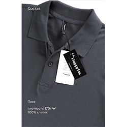 Мужской базовый лонгслив-поло Happyfox