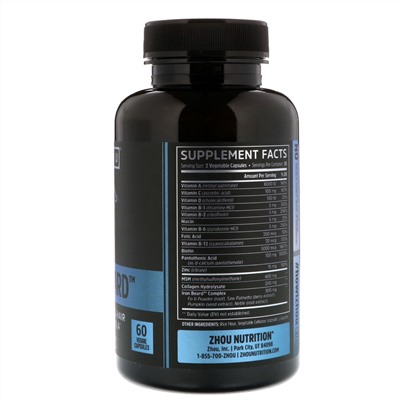 Zhou Nutrition, Iron Beard, 60 вегетарианских капсул