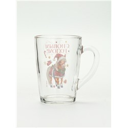 Кружка новогодняя стеклянная «С Новым годом. Пони», 300 мл