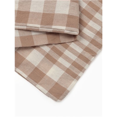 Пододеяльник 2-спальный «Этель» Beige cage, 180×220 см, жатый хлопок