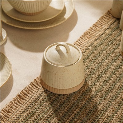 Сахарница керамическая SL Home «Виенто», 350 мл, 11×11 см, цвет бежевый