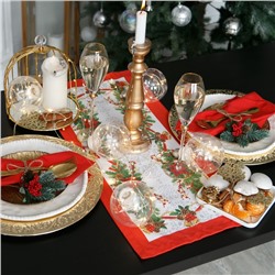 Дорожка на стол «Этель» Рождественский балл 30×70 ±3 см, 100% хлопок, саржа 190 г/м²