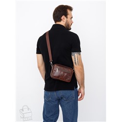 Сумка мужская кожаная 8615S brown Fuxhiniao в Новосибирске