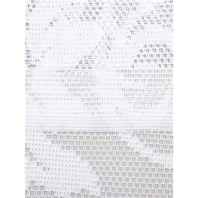 Тюль на кухню без шторной ленты 165×170 см, цвет белый, 100% полиэстер