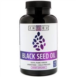 Zhou Nutrition, масло черного тмина, 60 вегетарианских капсул