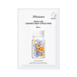 JMSOLUTION - МАСКА ТКАНЕВАЯ ВОССТАНАВЛИВАЮЩАЯ ДЛЯ ЛИЦА С КЕРАМИДАМИ DERMA CARE CERAMIDE AQUA CAPSULE MASK CLEAR, 30 МЛ