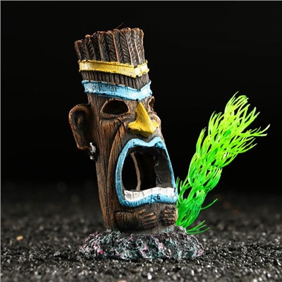 Декор для аквариума «Маска», 7×6×12 см