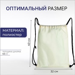 Мешок для обуви на шнурке, с принтом, размер 32×0.5×40 см, белый/сиреневый