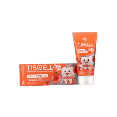 Детская зубная паста реминерализирующая с наногидроксиапатитом, со вкусом персика, 6–12 лет, 60 г