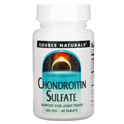 Source Naturals, Chondroitin Sulfate, 400 мг, 60 таблеток