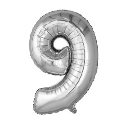 Шар фольгированный Цифра 8 40" Silver