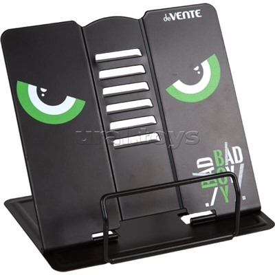 Подставка для учебников и книг "Bad Boy" 20x19 см, металлическая окрашенная, вес 430 г, с противоскользящими ножками, с полноцветным рисунком, в пластиковом пакете с европодвесом