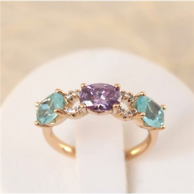 Кольцо позолота  Н01-14037 размер 16-16,5 16,5-17