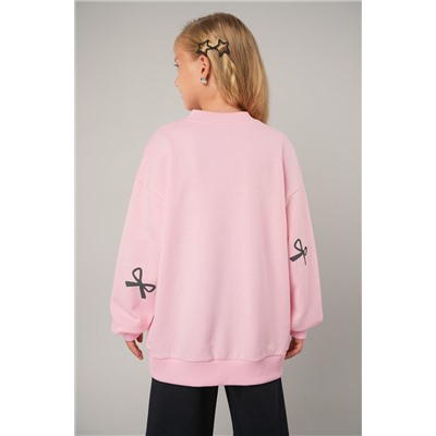 Свитшот оверсайз для девочки из футера трехнитки Happyfox