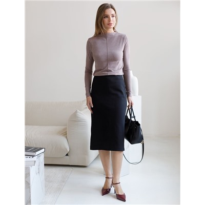 Джемпер с цельнокроеным воротом из премиального хлопка