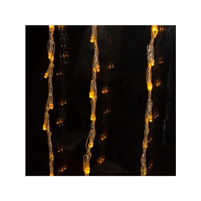 Гирлянда «Водопад» 2×1.5 м, IP20, прозрачная нить, 400 LED, свечение жёлтое, 8 режимов, 220 В