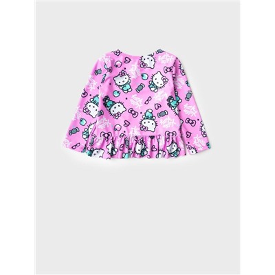 Комплект детский для девочек: плавательный костюм трикотажный, панама текстильная