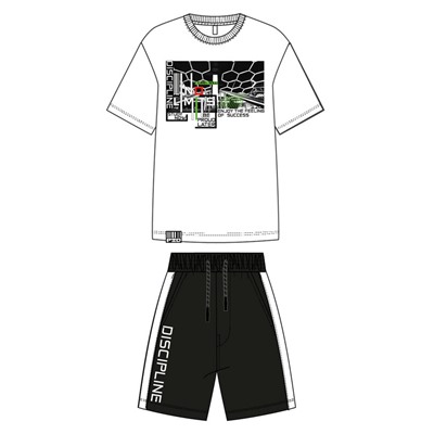 Комплект трикотажный для мальчиков: фуфайка (футболка), шорты