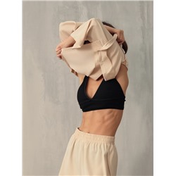 Комплект нижнего белья женский (топ, трусы) Collorista, чёрный, размер 42-44