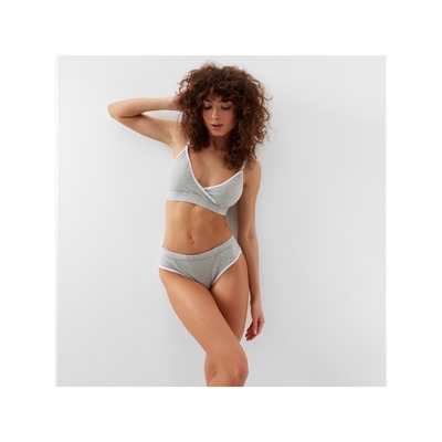 Комплект нижнего белья женский (топ, трусы) Collorista, серый, размер 44-46