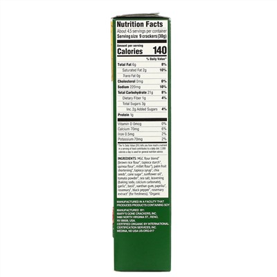 Mary's Gone Crackers, Real Thin Crackers, Tomato & Basil, 5 oz (142 g)