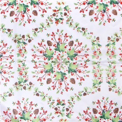 Скатерть Доляна «Хвойный узор» 145×260 см, 100% п/э