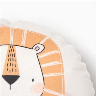 Подушка декоративная «Этель. Львенок», d=30 см, велюр