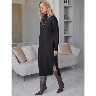 Платье тонкой вязки из хлопка с нейлоном