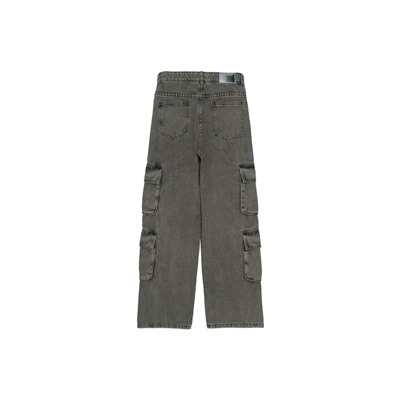 Брюки текстильные джинсовые для девочек