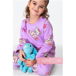Пижама из футера с начесом для девочки Happyfox