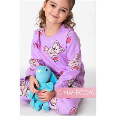 Пижама из футера с начесом для девочки Happyfox