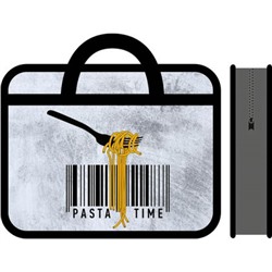 Папка пластиковая А4 на молнии с ручками 33х26х7,5 см ПМ-А4-25 "PASTA TIME" Пчелка