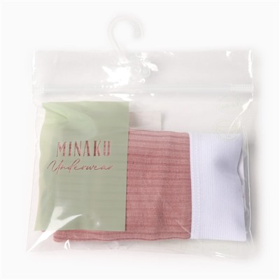 Трусы женские слипы MINAKU в рубчик, размер 40-42, цвет кофейный