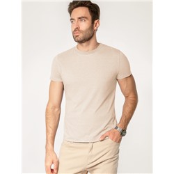 Футболка slim fit  из премиального хлопка с эффектом меланж