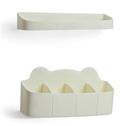 Подставка для зонтов, пластик, 23.5×7.5×11 см, 6.5×23.5×4 см, белая