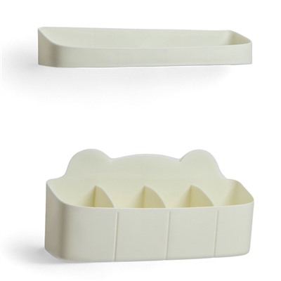 Подставка для зонтов, пластик, 23.5×7.5×11 см, 6.5×23.5×4 см, белая