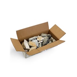 Камни для бани «Микс», дунит, кварцит, талькохлорит, 30 кг, колотые, фракция 7-15 см