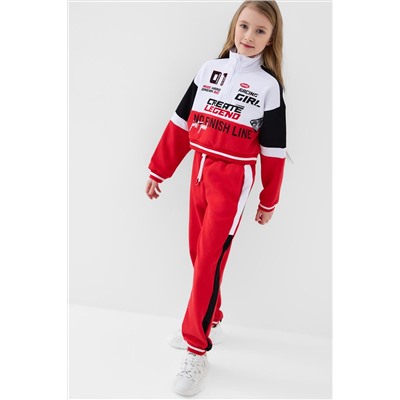 Комплект трикотажный для девочек: толстовка, брюки PLAYTODAY, 1240286
