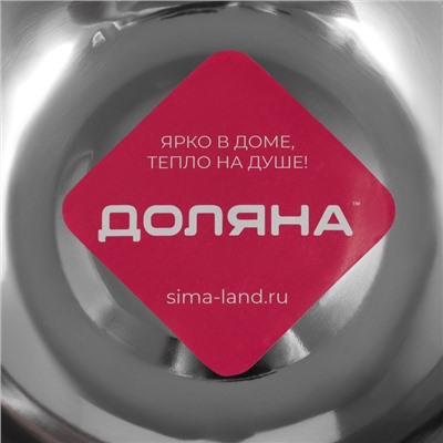 Миска Доляна, 2.4 л, d=24 см, толщина 0.3 мм, нержавеющая сталь, хромированная