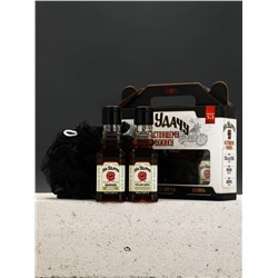 Подарочный набор мужской «На удачу», гель для душа, шампунь для волос, мочалка, Чистое счастье