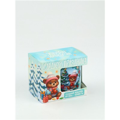 Детский сладкий новогодний подарок «Пусть сбудутся мечты»: кружка и конфеты, 150 г