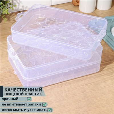 УЦЕНКА Контейнер для хранения яиц, 31,5х22х17,5 см, цвет МИКС