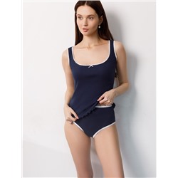 Трусы слипы с высокой посадкой из эластичного трикотажа кашкорсе