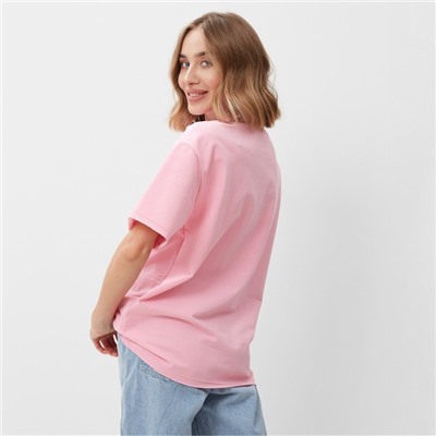 Футболка женская MINAKU: Casual Collection, светло-розовый, размер 50