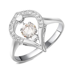 Кольцо, куб.циркон., BY-3175