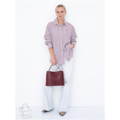 Сумка женская кожаная 2385-1Y d.wine red Polina&Eiterou