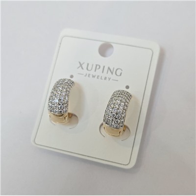 Серьги коллекция "Xuping" покрытие позолота, вставка: фианиты, арт.004.096